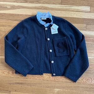 Sandro Navy Blue Women's Cardigan